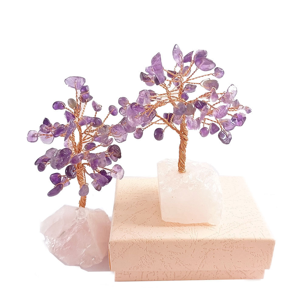 Rainbow Natural Crystal Tree of Life Fortune Decoration- EclatDoré