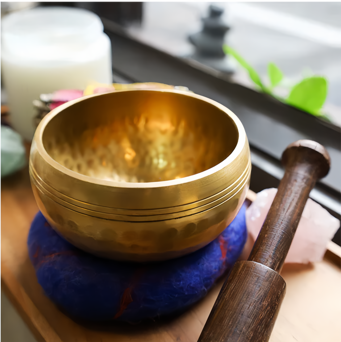 Handmade Authentic Tibetan Singing Bowl Set for Energy Healing & Mindfulness Meditation- EclatDoré