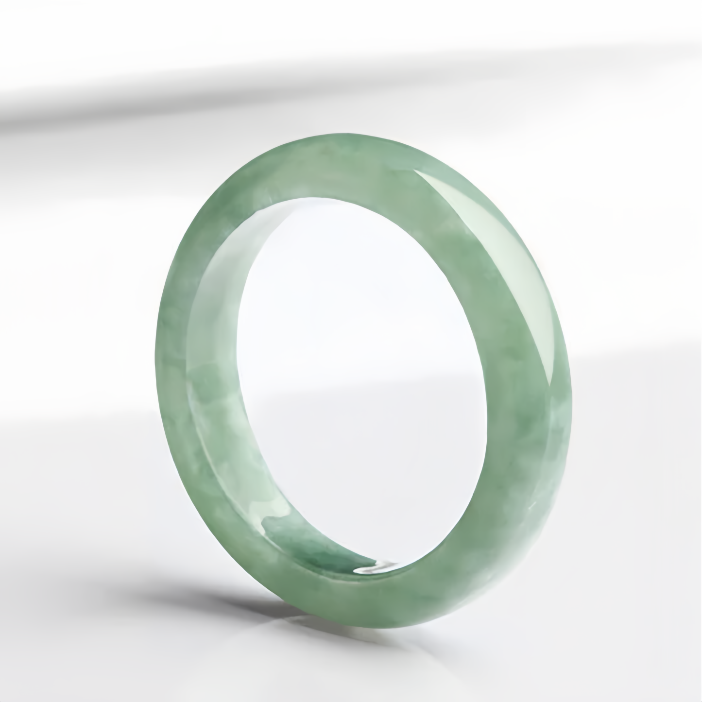 Natural Jade Wealth Ring Adjustable Feng Shui Jewelry - Handcrafted Gemstone Fengshui Ring for Women- EclatDoré