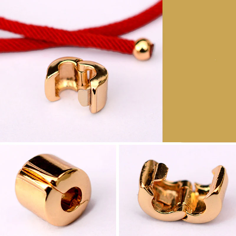 24K Gold Plated Pixiu Lucky Red String Bracelet