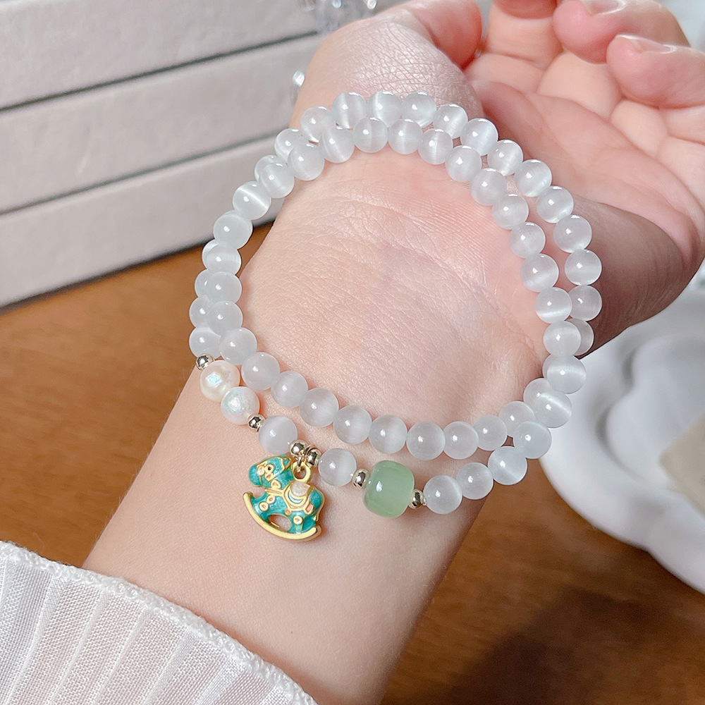 Dreamy Little Horse Niche High-End Bracelet Retro Chinese Style Pixiu Good Luck Coming Soon Wealth Birthday Gift