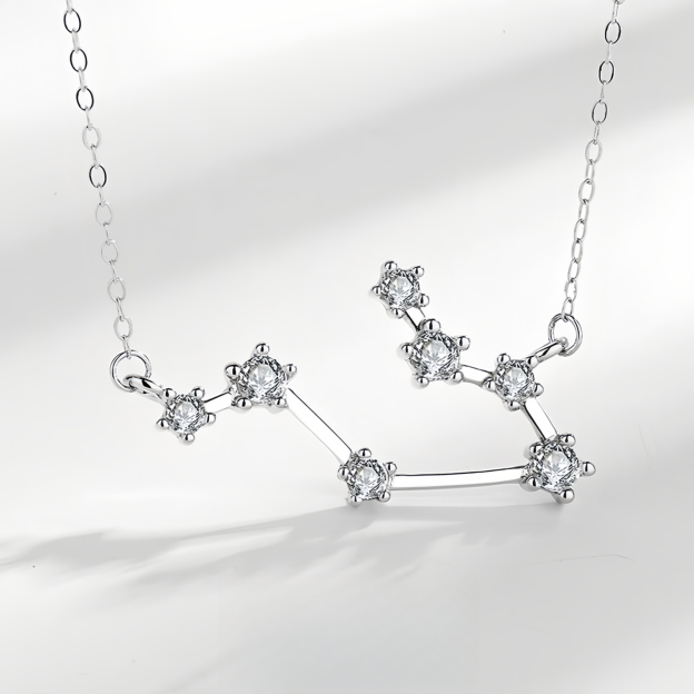 925 Sterling Silver Zodiac Astrological Blessing Pendant Necklace- EclatDoré