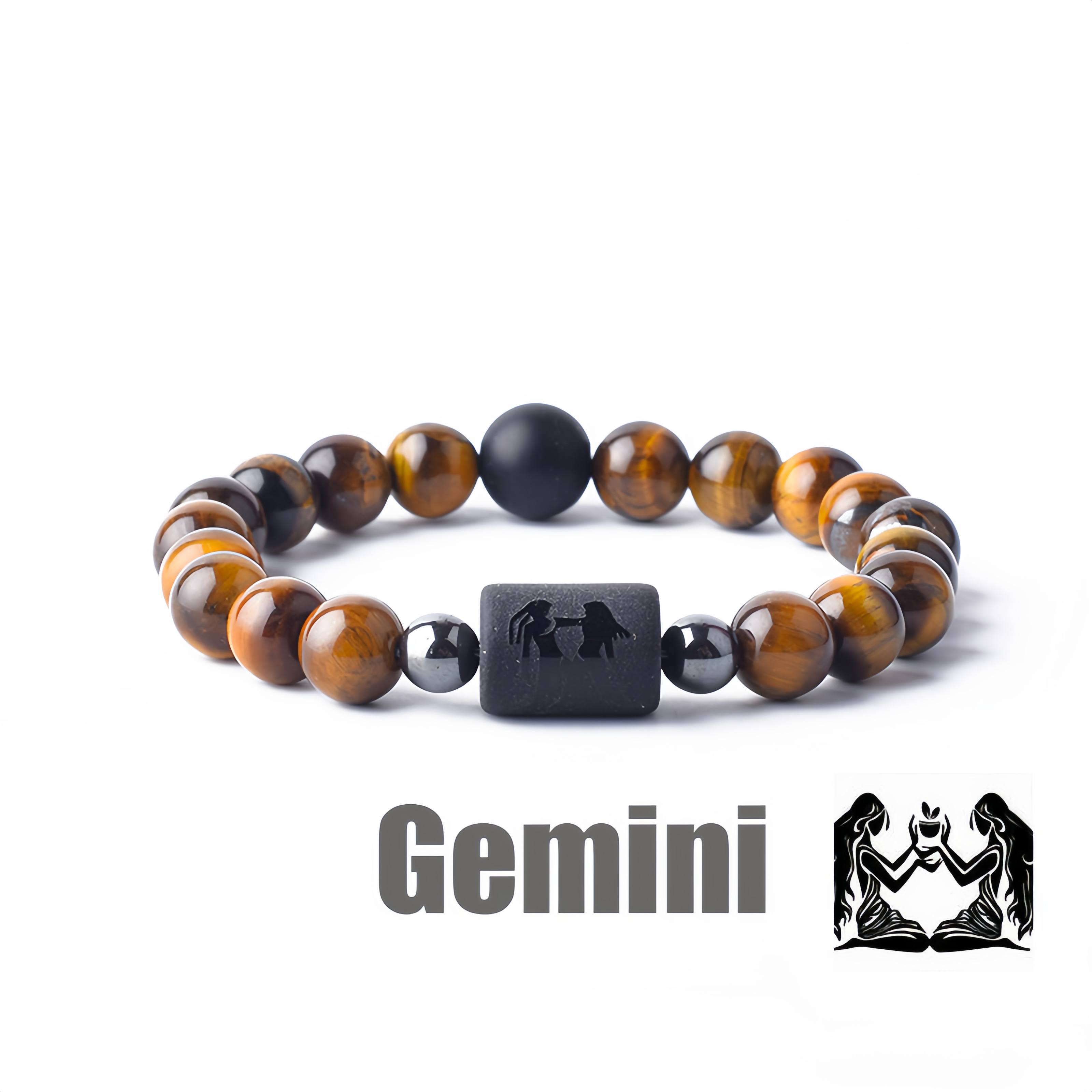 12 Zodiac Signs Obsidian Dynamic Protector Bracelet – Eternal Guardian Promise for Three Lives, Mystical and Elegantly Designed- EclatDoré