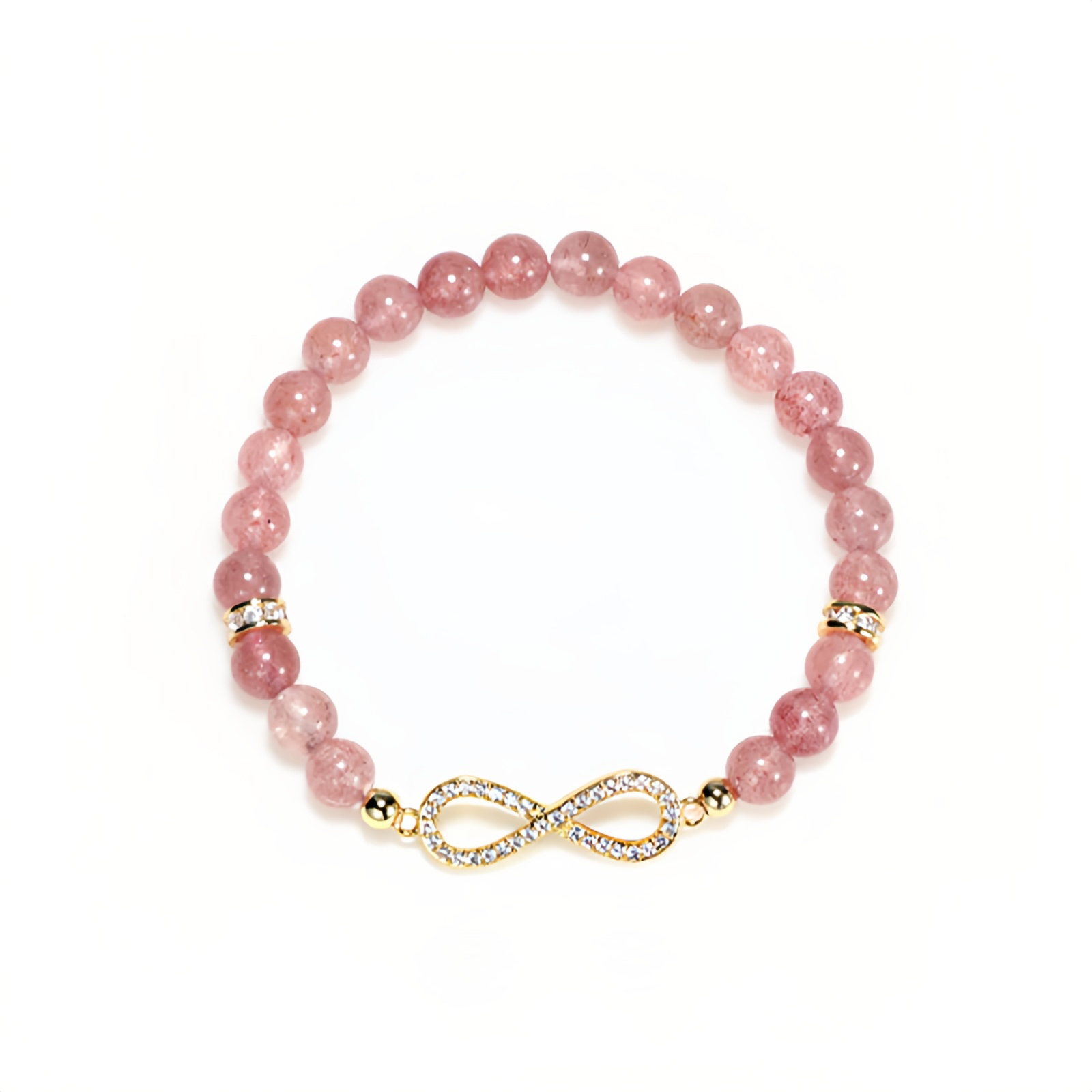 Natural Strawberry Quartz Positive Energy Healing Bracelet