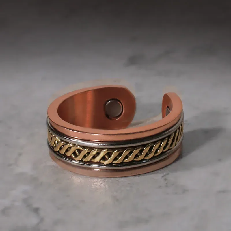 Magnetic Copper Balance Adjustable Cuff Bracelet Bangle Ring