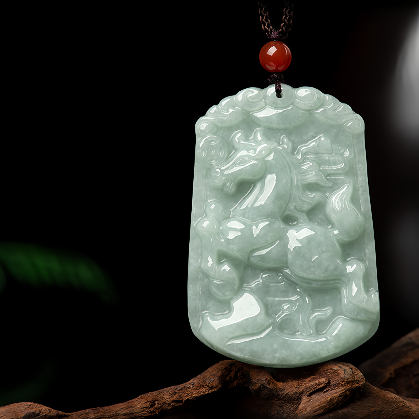 Handmade Natural Jade 12 Chinese Zodiac Abundance Amulet Pendant Necklace- EclatDoré