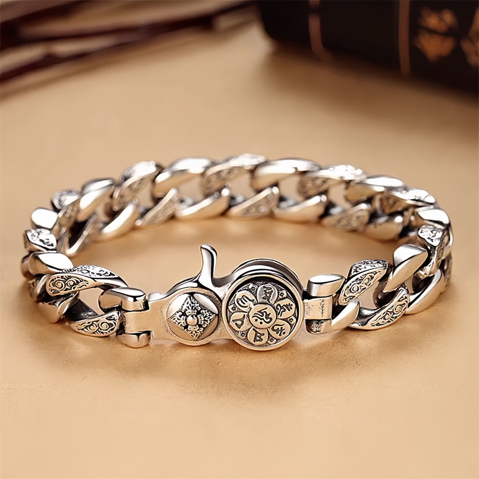 Tibet Om Mani Padme Hum Double Dorje Vajra Creativity Bracelet