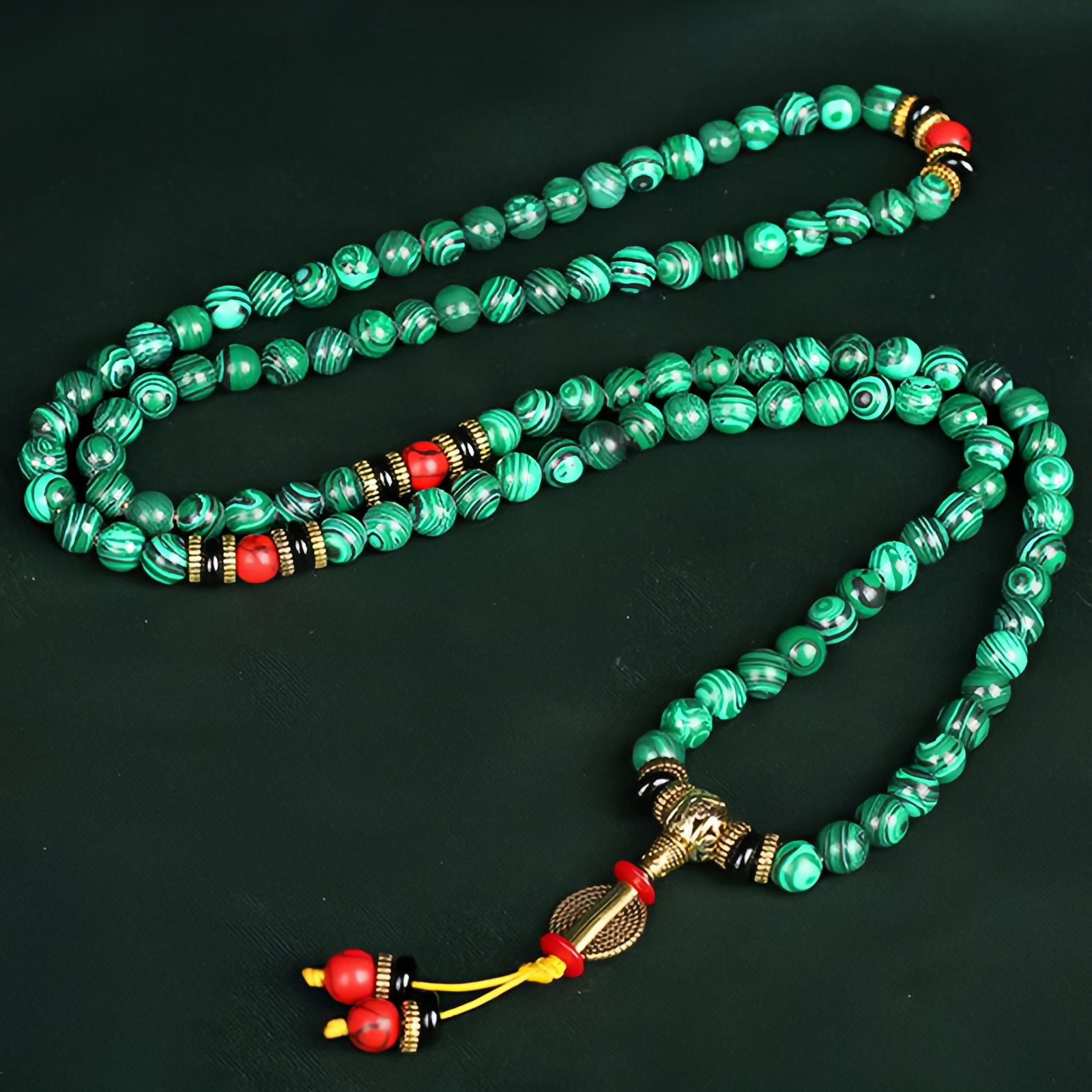 Tibetan Mala Red Turquoise Lucky Necklace Bracelet