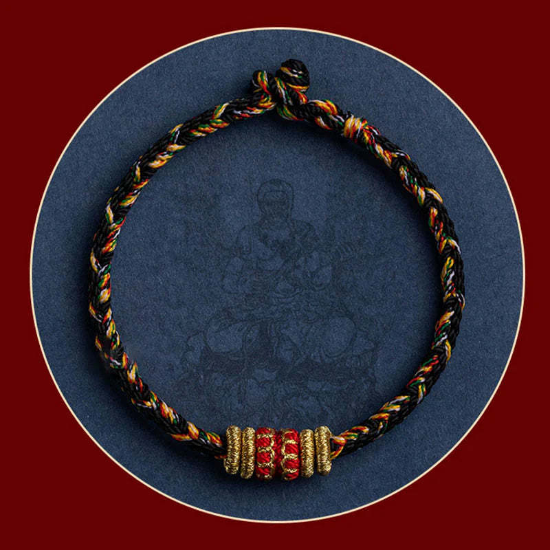 Handmade Chinese Zodiac Natal Buddha Luck Strength Braided String Bracelet -  2025's Top Trend- EclatDoré