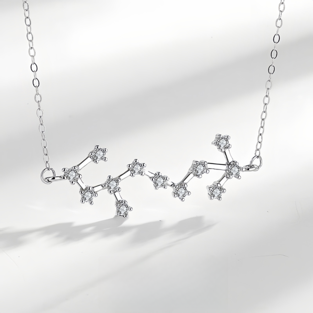 925 Sterling Silver Zodiac Astrological Blessing Pendant Necklace- EclatDoré