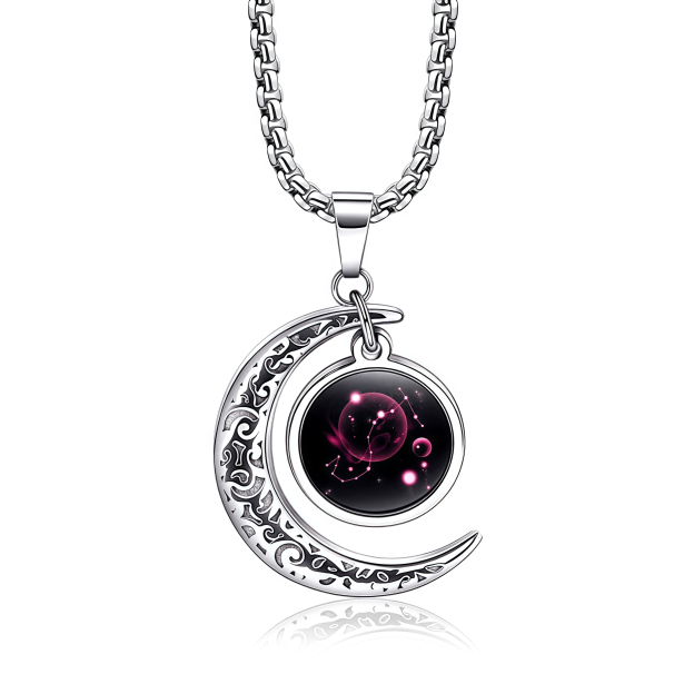 2025 Hot 12 Zodiac Lunar Guardian Moonstone Pendant Necklace- EclatDoré