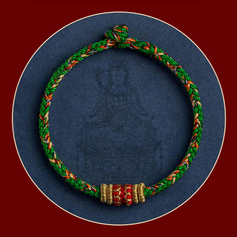 Handmade Chinese Zodiac Natal Buddha Luck Strength Braided String Bracelet -  2025's Top Trend- EclatDoré