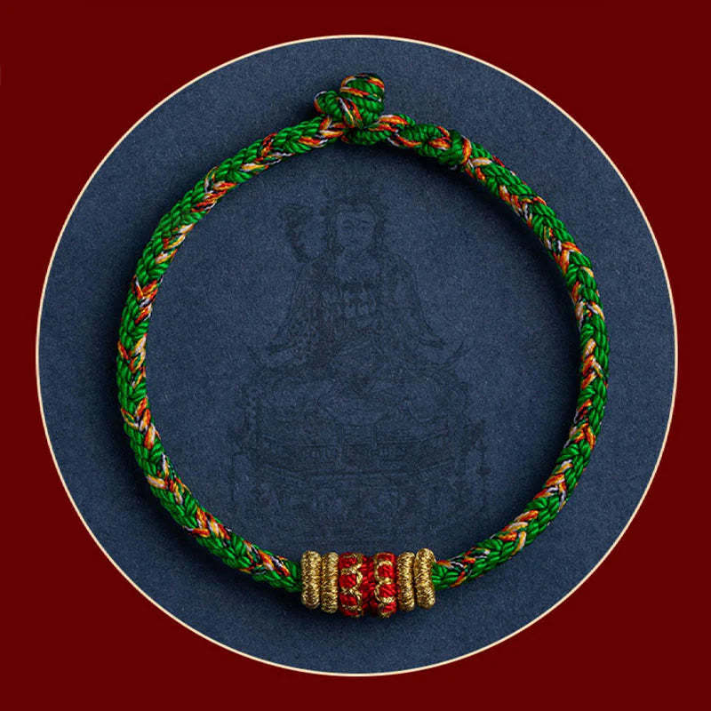 Handmade Chinese Zodiac Natal Buddha Luck Strength Braided String Bracelet -  2025's Top Trend- EclatDoré
