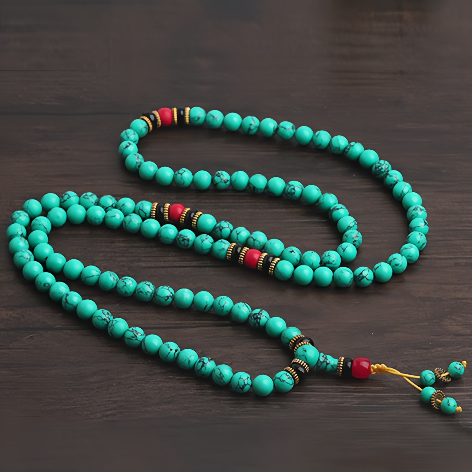 Tibetan Turquoise Healing Mala Bracelet