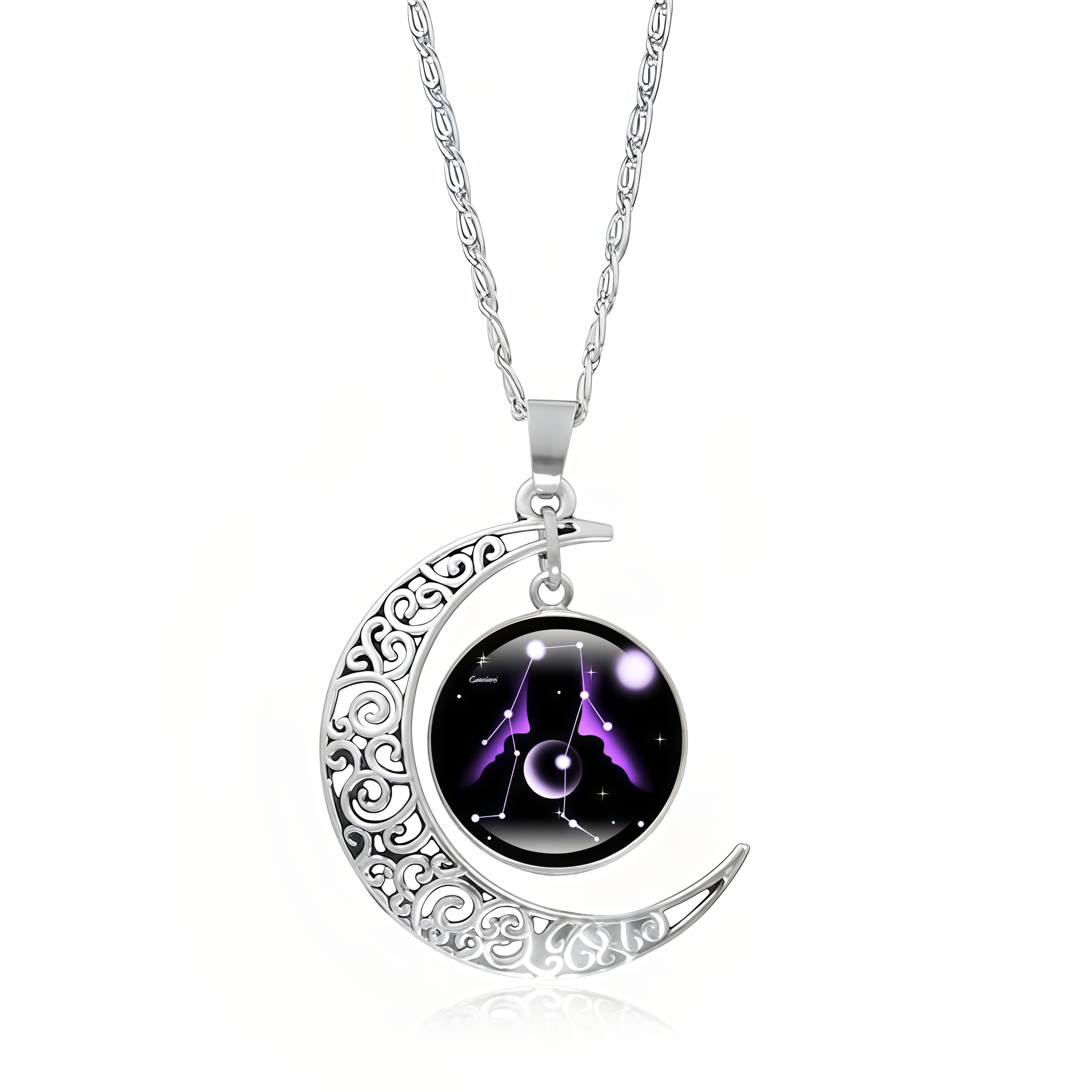 2025 Hot 12 Zodiac Lunar Guardian Moonstone Pendant Necklace- EclatDoré