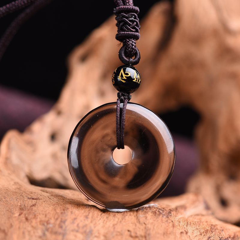 Buddhism Obsidian Energy Protection Pendant- EclatDoré