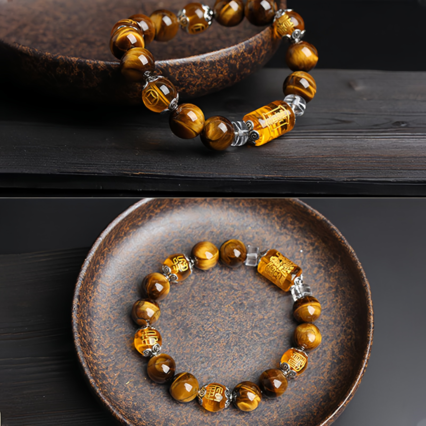 Tiger Eye Bead Fortune Prosperity Bracelet