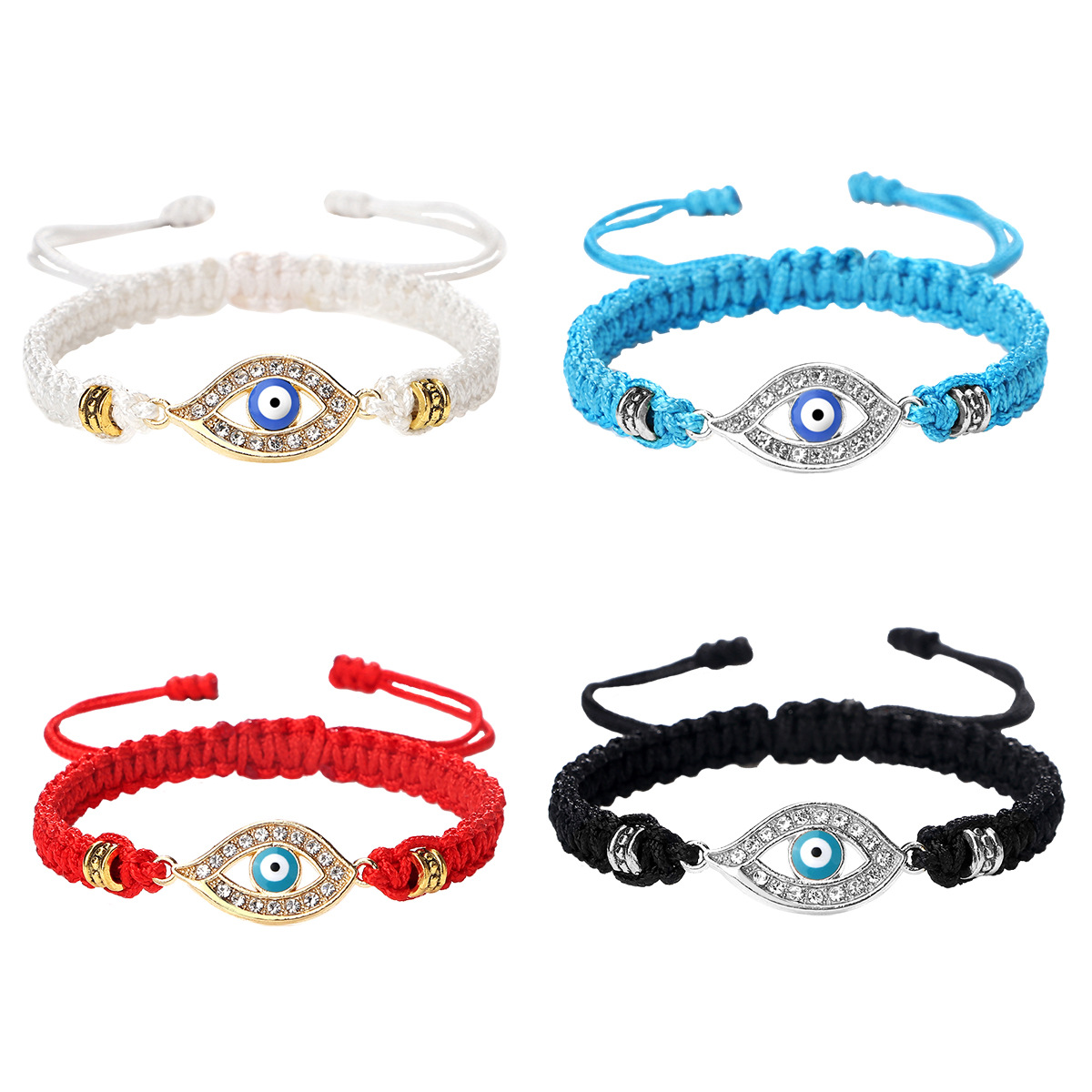 Tibeatan Buddhism Evil Eye Keep Away Evil Spirits String Bracelet- EclatDoré
