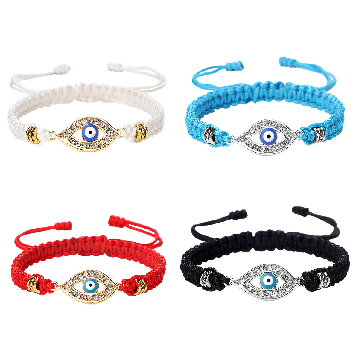 Tibeatan Buddhism Evil Eye Keep Away Evil Spirits String Bracelet- EclatDoré