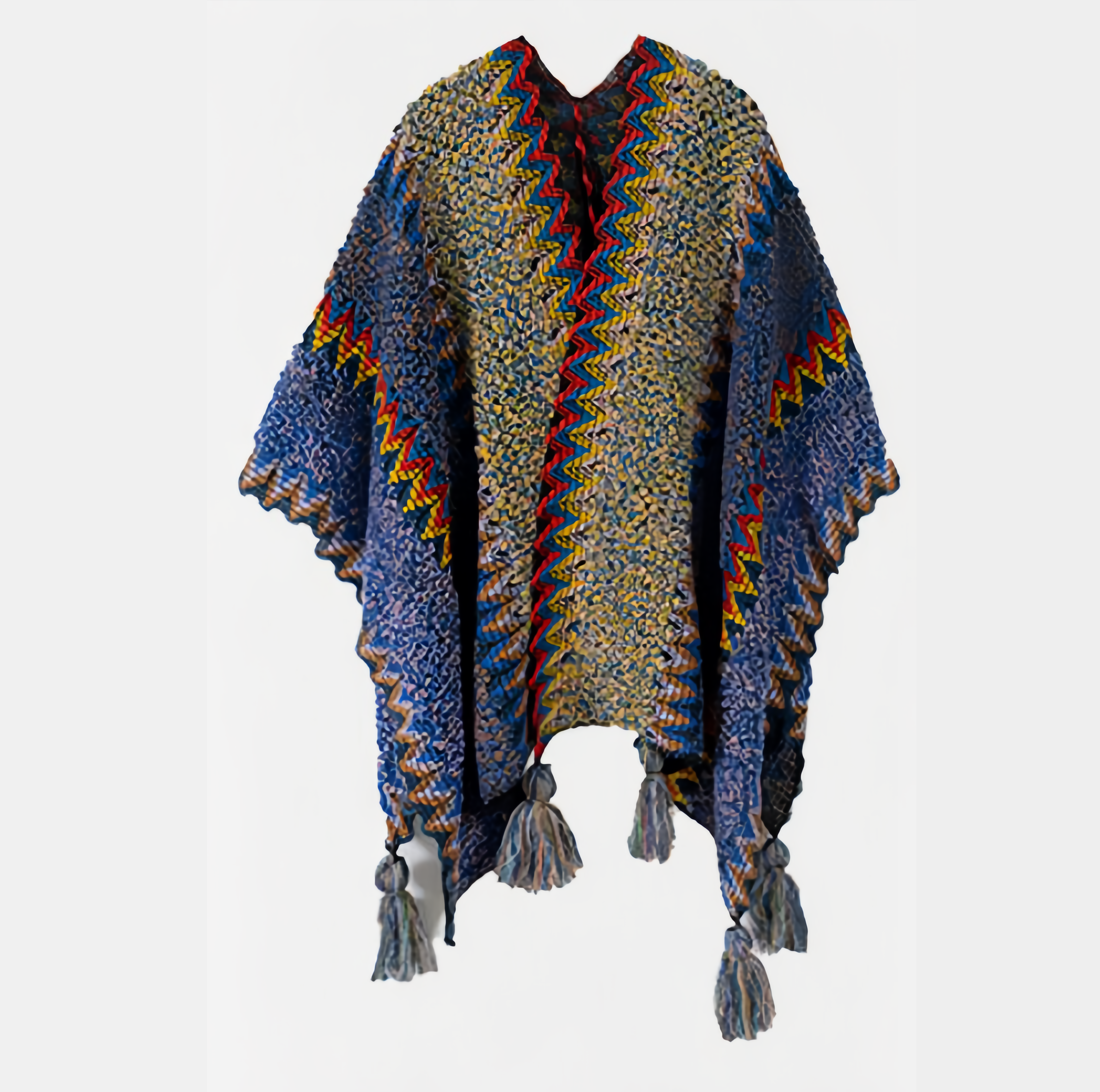 Tibetan Shawl Knitting Warm Cloak Tibetan Tassel Scarf- EclatDoré