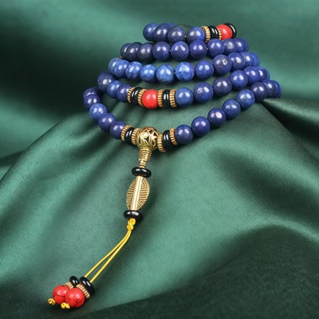 Tibetan Mala Lapis Lazuli Positive Bracelet- EclatDoré