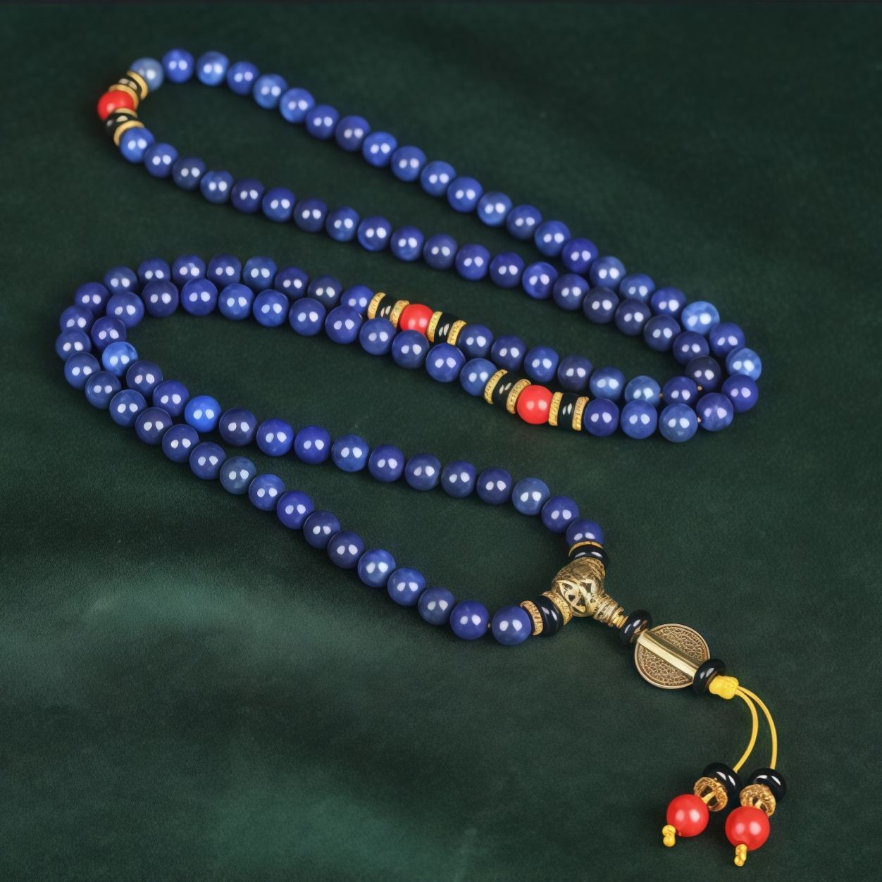 Tibetan Mala Lapis Lazuli Positive Bracelet- EclatDoré