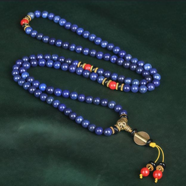 Tibetan Mala Lapis Lazuli Positive Bracelet- EclatDoré