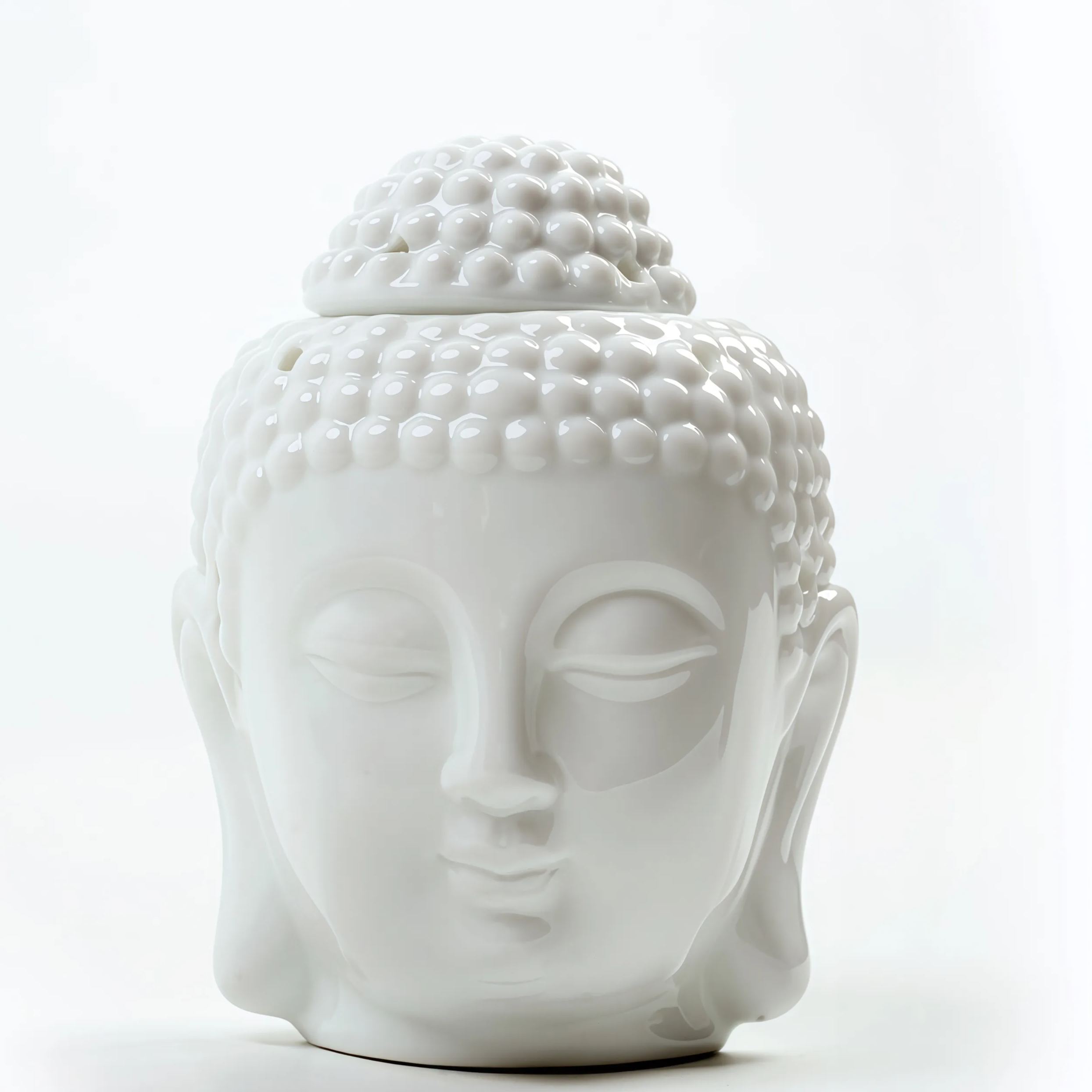 Handcrafted Ceramic Buddha Head Candle Aromatherapy Diffuser- EclatDoré