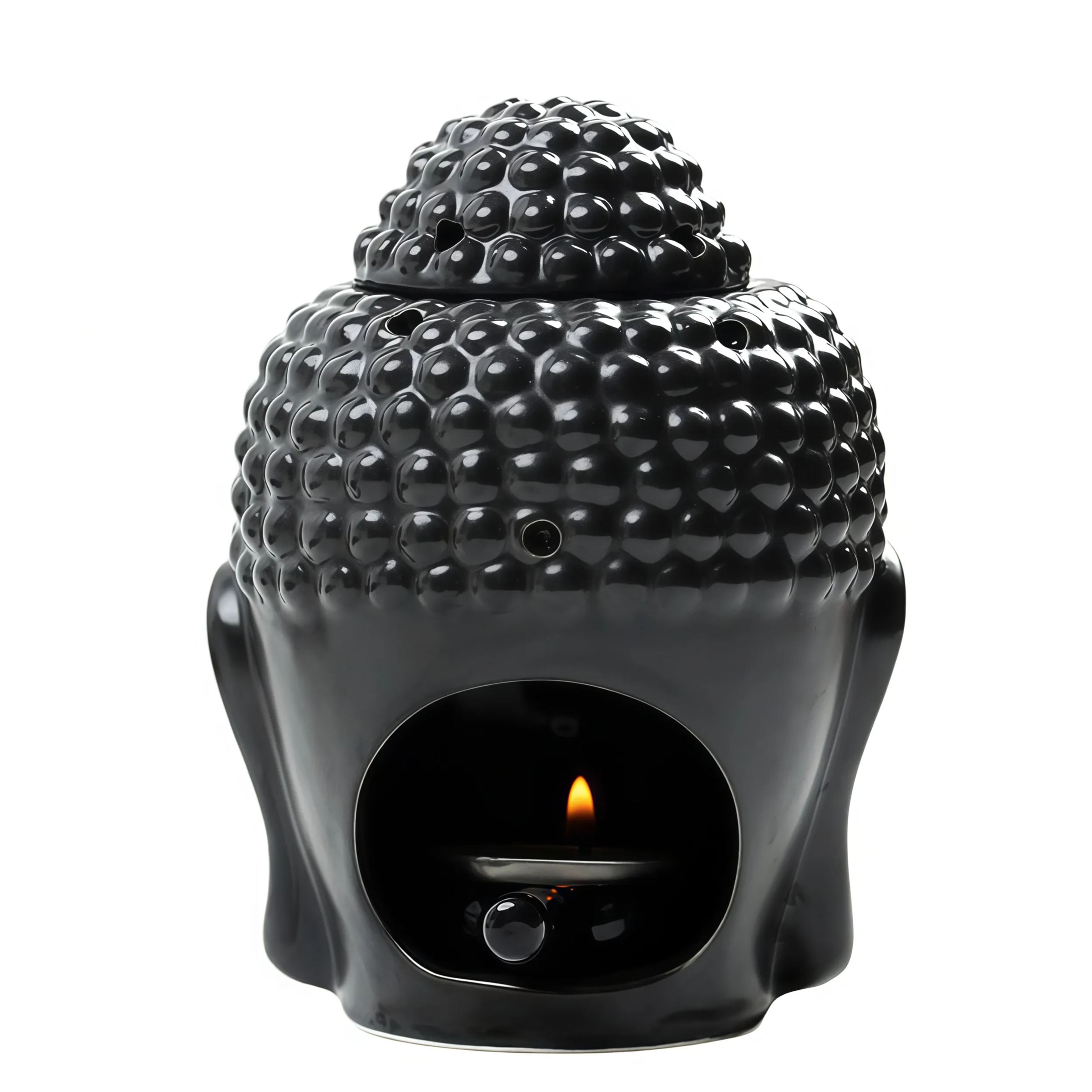 Handcrafted Ceramic Buddha Head Candle Aromatherapy Diffuser- EclatDoré