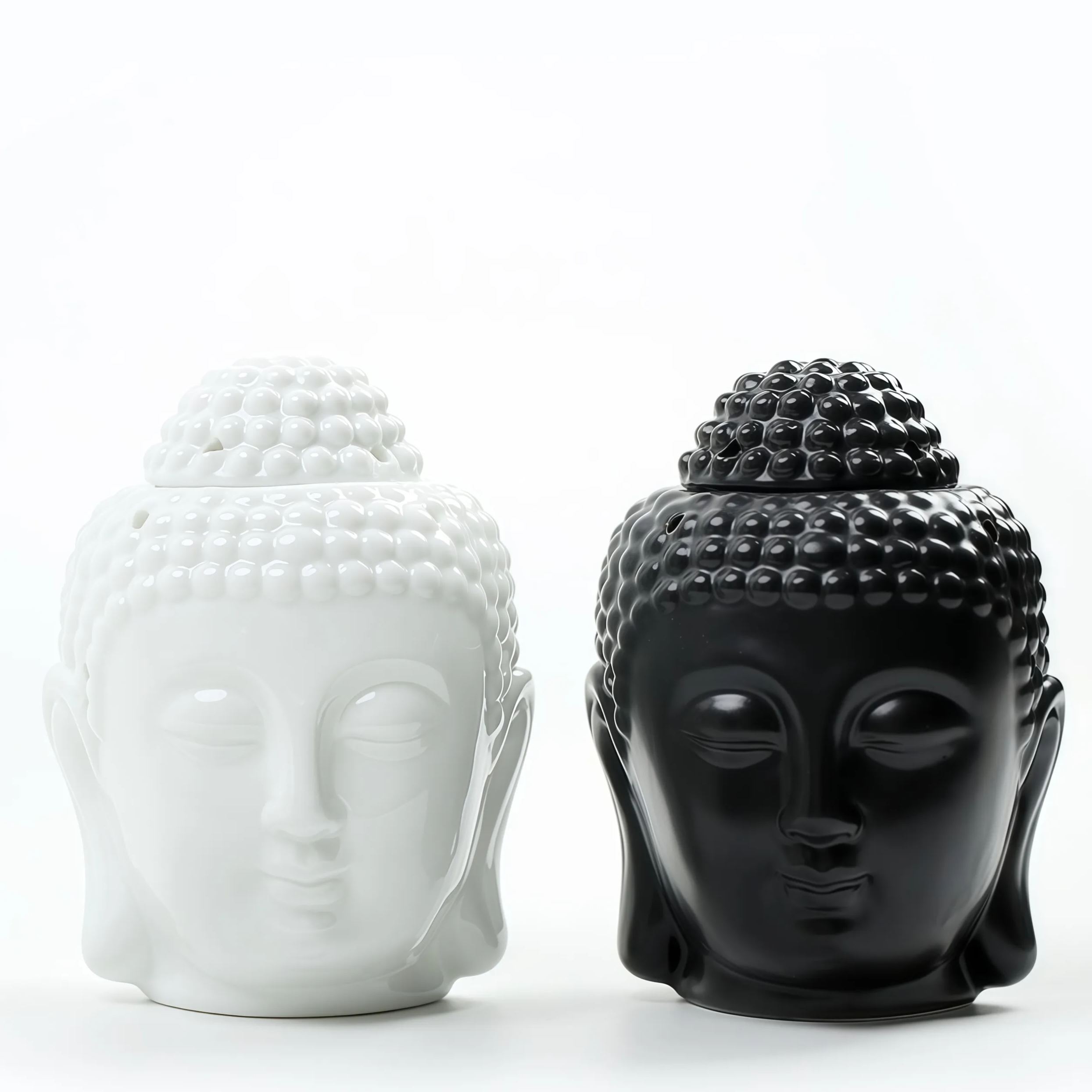 Handcrafted Ceramic Buddha Head Candle Aromatherapy Diffuser- EclatDoré