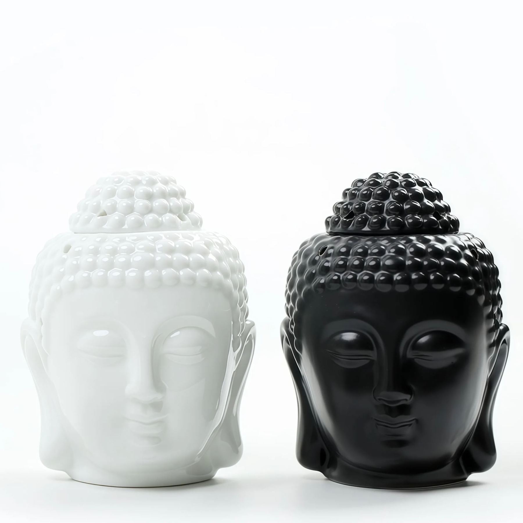 Handcrafted Ceramic Buddha Head Candle Aromatherapy Diffuser- EclatDoré
