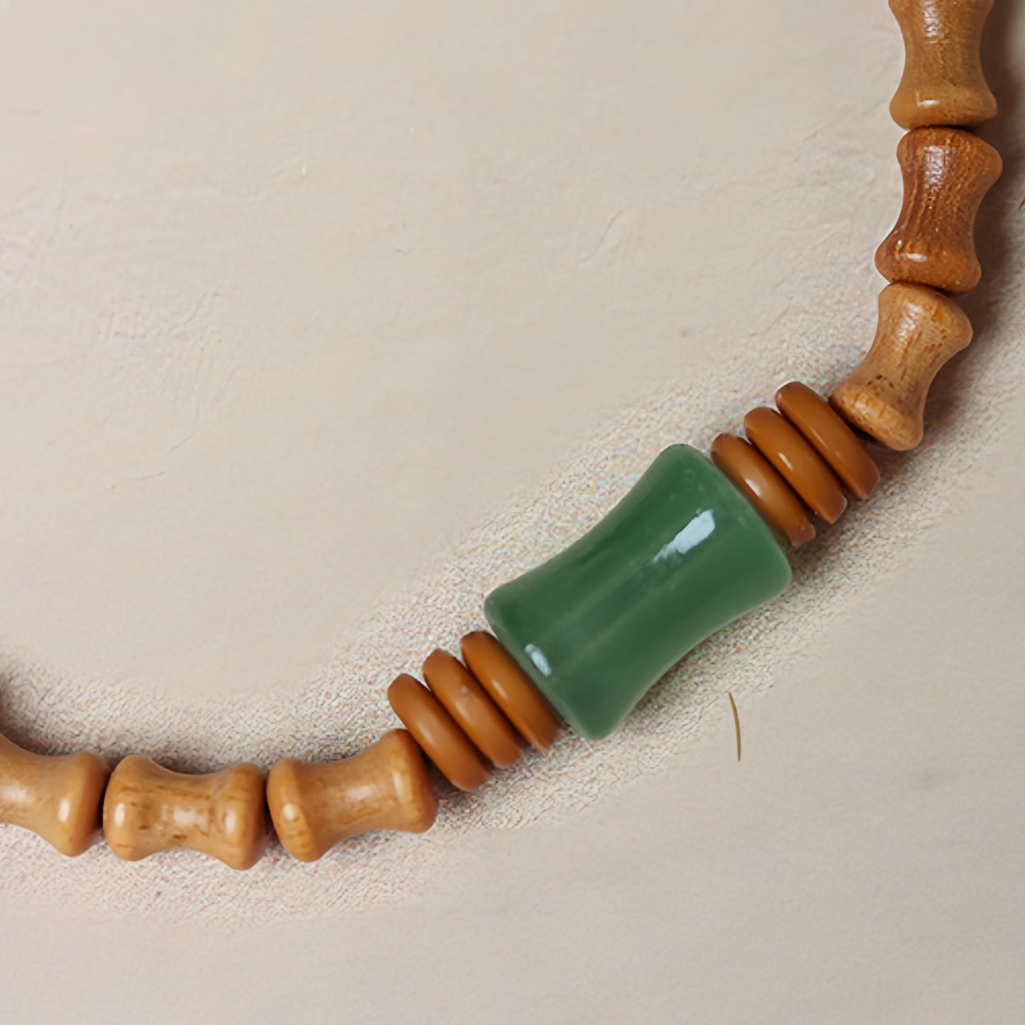 Tibetan Incense Bamboo Knot Jade Bamboo Energy Healing Lucky Charm Zen Wellness Bracelet
