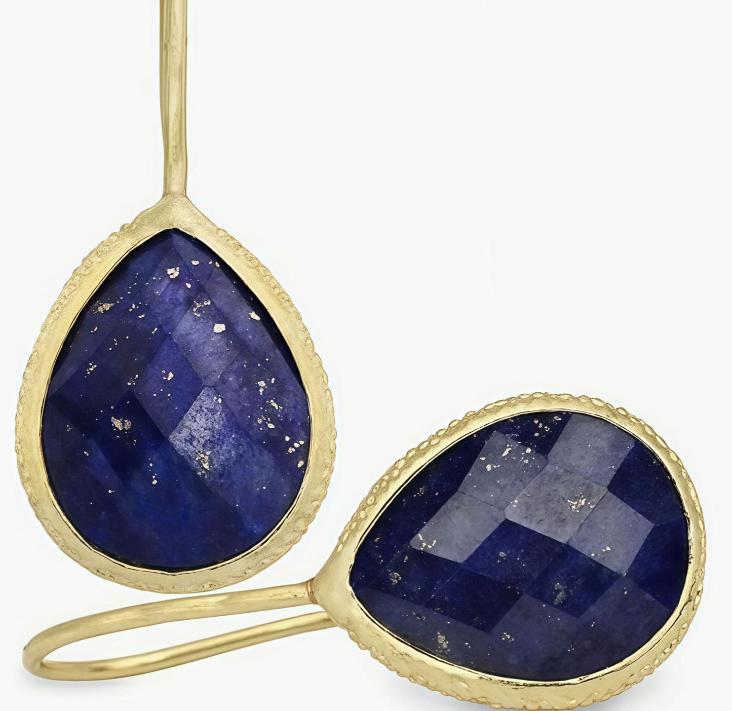 Tibetan Buddhist Natural Lapis Lazuli Teardrop Earrings | Energy Regulating Jewelry- EclatDoré