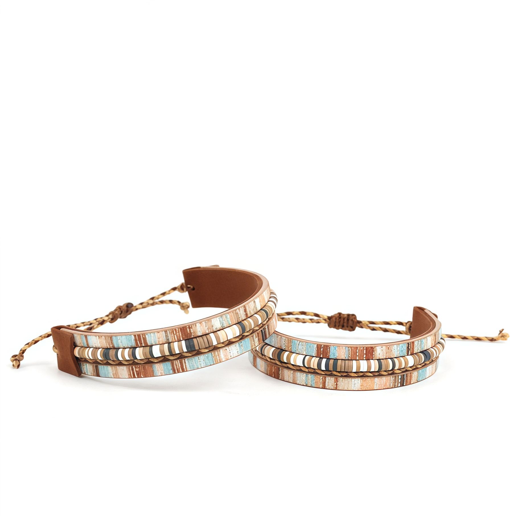 "Triple Guardian" Bohemian Braided Leather Bracelet