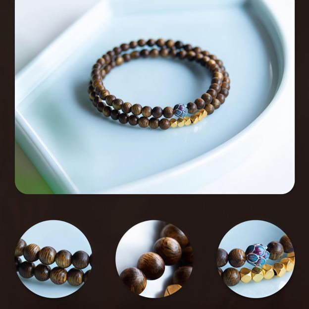 2025 Hot Sale Natural Sandalwood Sinking Bracelet| Soothing and Sleep-Inducing