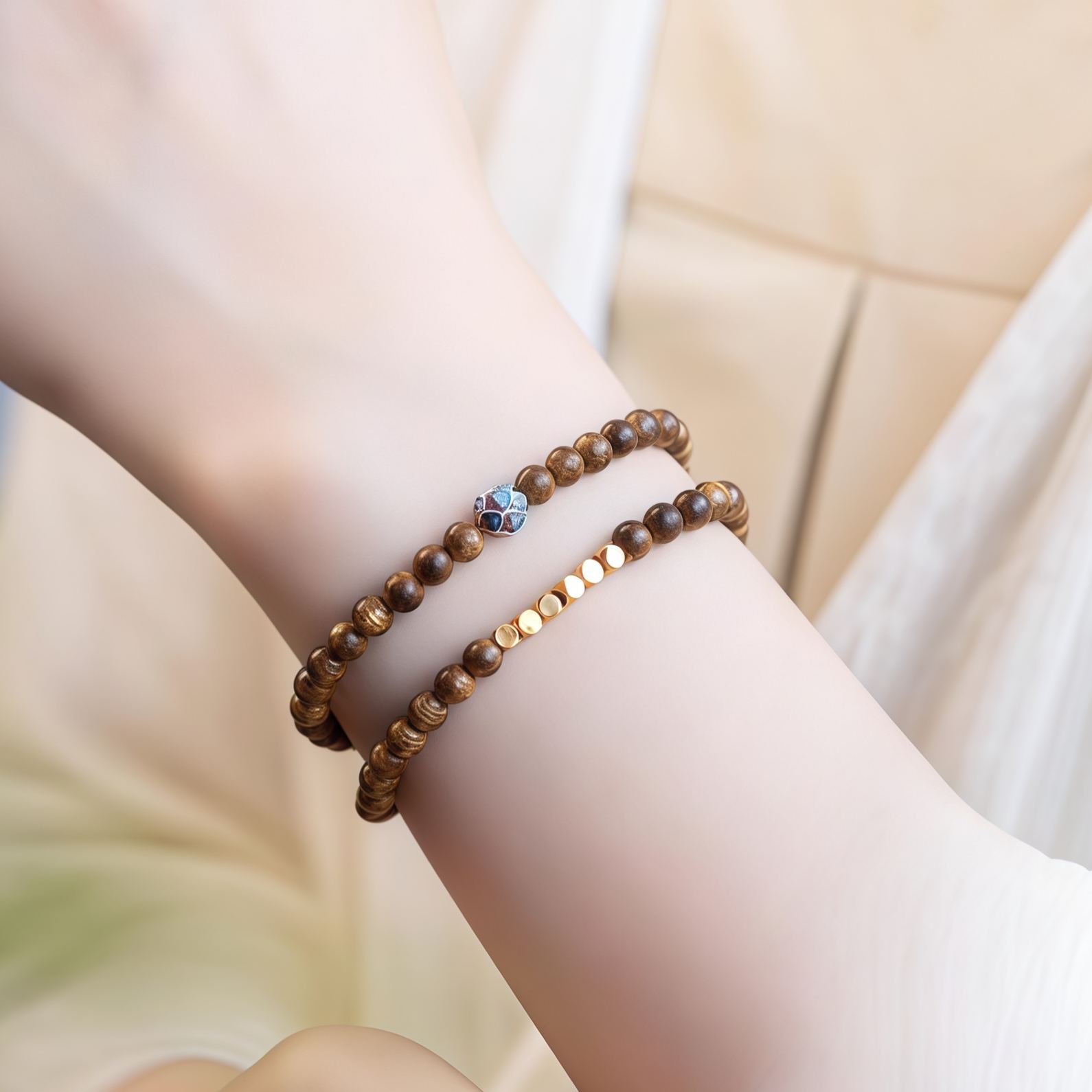 2025 Hot Sale Natural Sandalwood Sinking Bracelet| Soothing and Sleep-Inducing