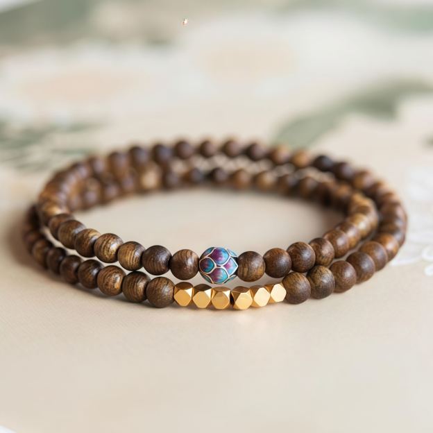 2025 Hot Sale Natural Sandalwood Sinking Bracelet| Soothing and Sleep-Inducing