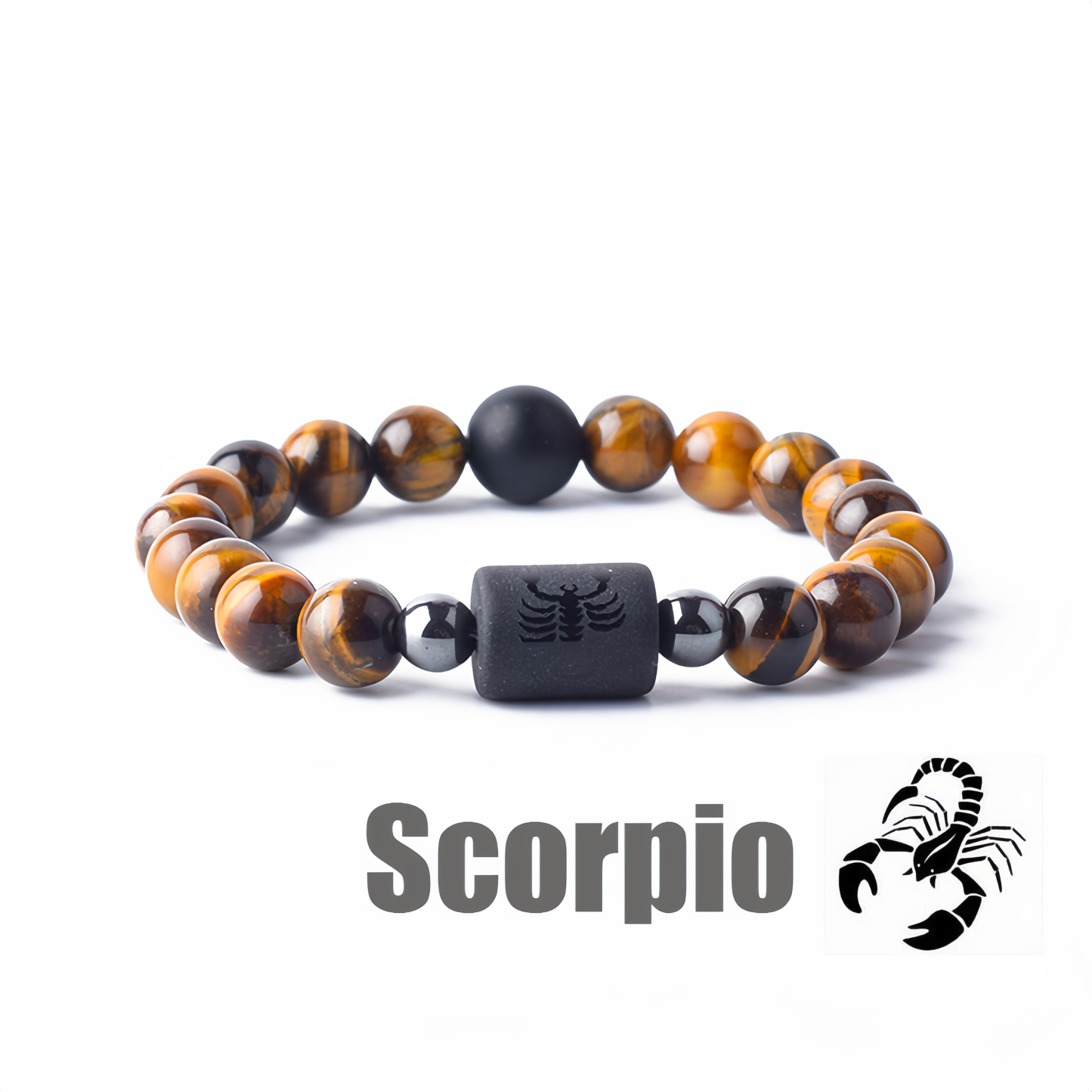12 Zodiac Signs Obsidian Dynamic Protector Bracelet – Eternal Guardian Promise for Three Lives, Mystical and Elegantly Designed- EclatDoré