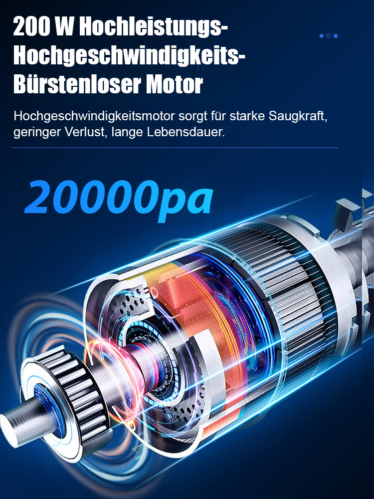 【Artefakt zur Autoreinigung】Zwei-in-eins Auto-Staubsauger mit Saug- und Blasfunktion. Kabelloses Saugen ohne Einstecken