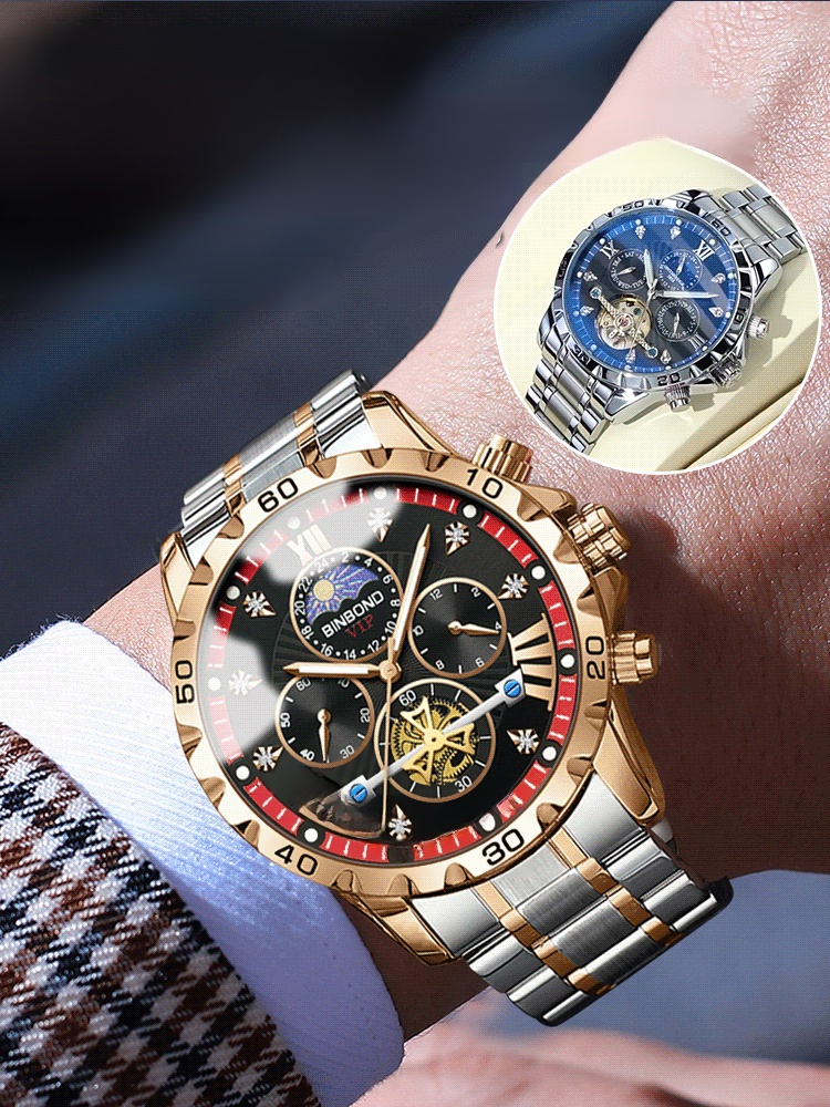 Hochwertige Tourbillon Uhr. Superpräzise Zeitmessung, wasserdicht bis 200 Meter, Leuchtzeiger und kratzfest für 20 Jahre.