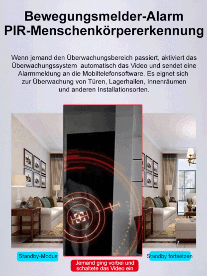 【Ultralange Akkulaufzeit】Kabellose Kamera.Kein Anschließen erforderlich + lange Akkulaufzeit