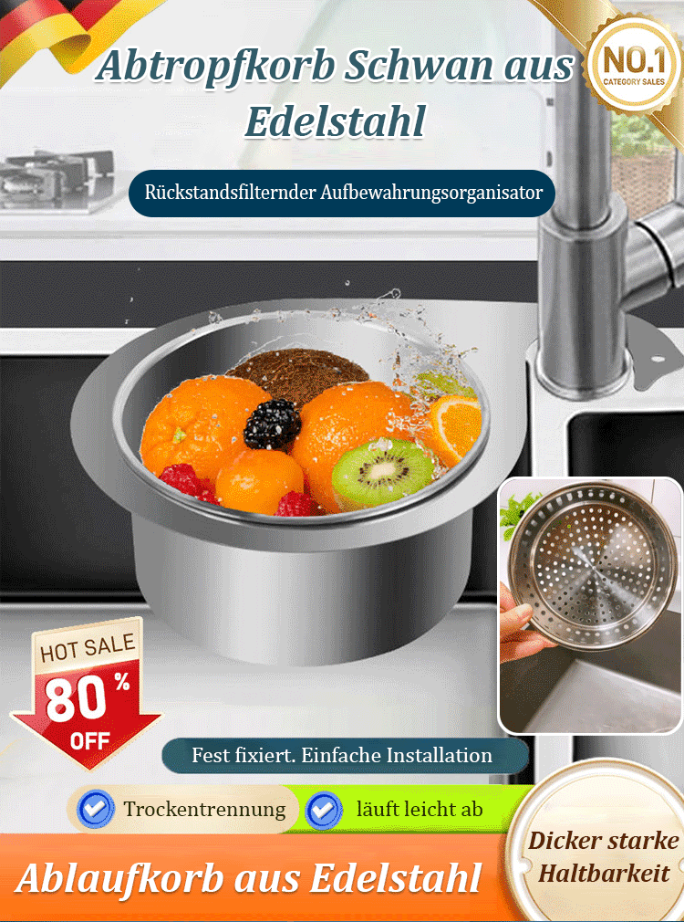 Abtropfkorb aus 304 Edelstahl