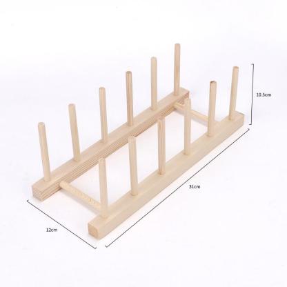 Abtropfgestell aus Kiefernholz, Küchenregal aus Holz, Tassenständer, Geschirrständer, Tellerständer