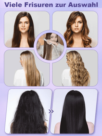 【Überall Einsetzbar】Tragbares 2-In-1 Glätteisen Und Lockenstab. Locken In Nur Drei Sekunden – Schonend Für Das Haar, Für Geschmeidiges Und Glänzendes Haar