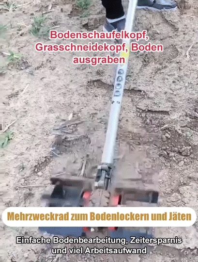 Speziell für Rasenmäher - Bodenlockerung und Unkrautbekämpfung Mehrzweckrad