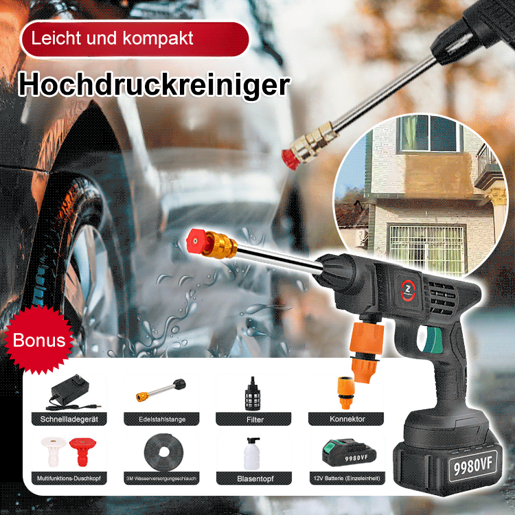 Hochdruck-Lithium-Akku-Autowascher aus Deutschland