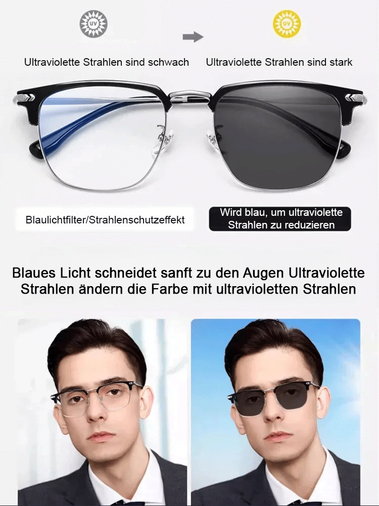 Automatische Zoom-Brauenhalter Blaulichtfilter Lesebrille