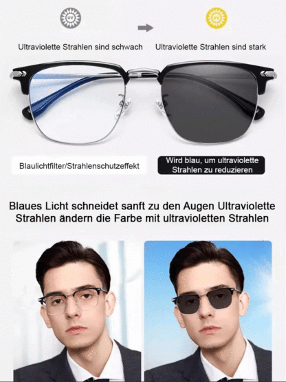 Automatische Zoom-Brauenhalter Blaulichtfilter Lesebrille