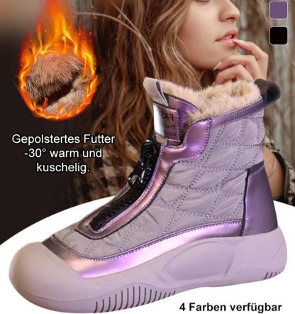 Gepolsterte Stiefel aus verdicktem Leder