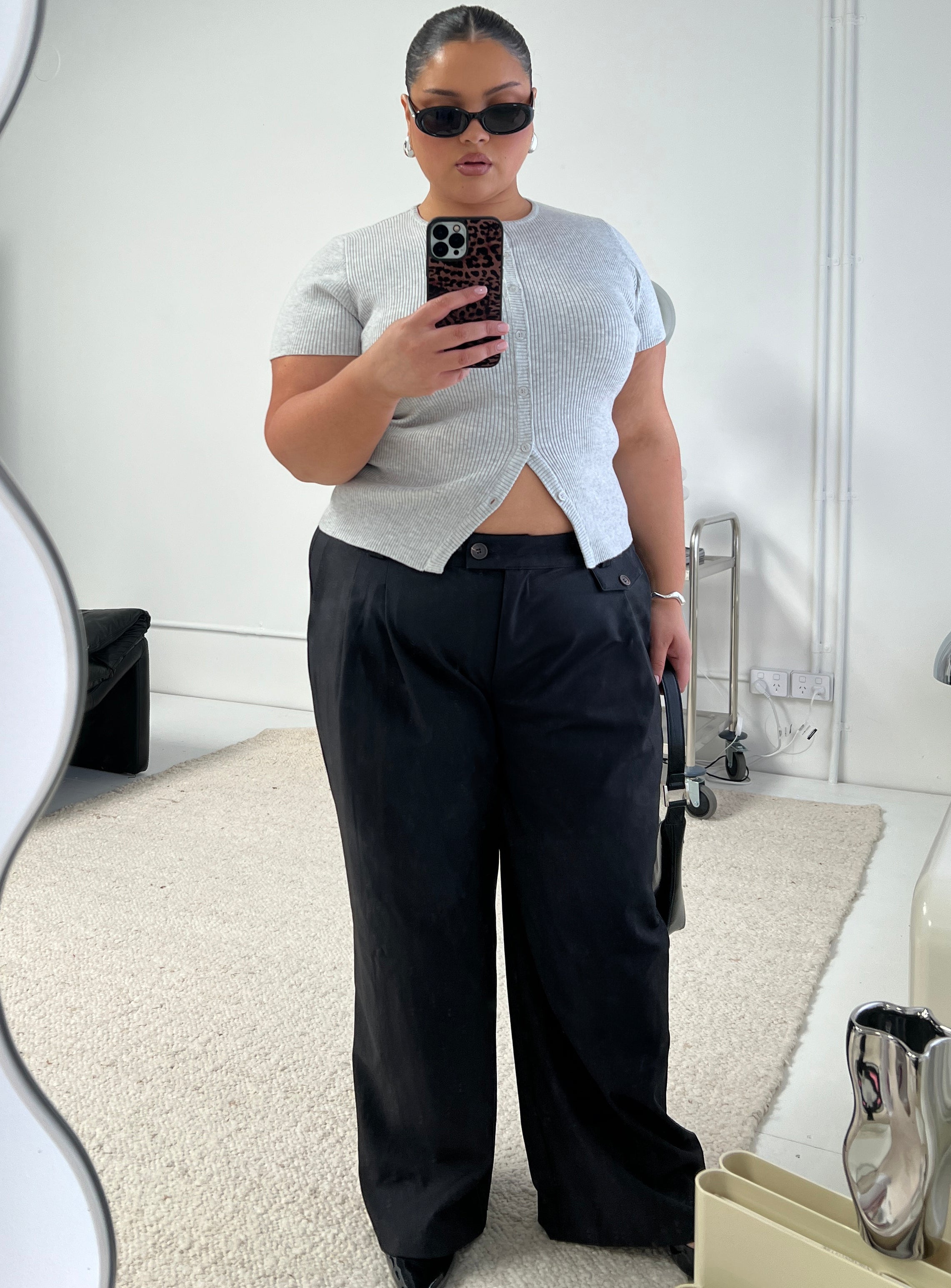 Sallon Low Rise Pants Black